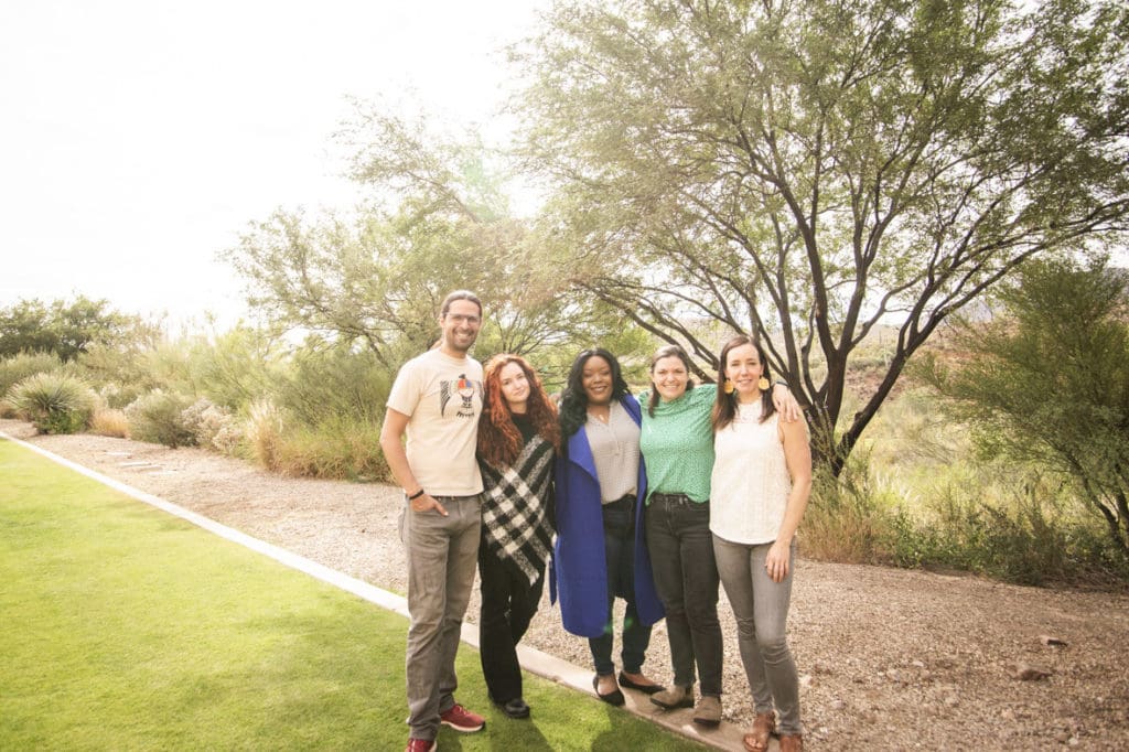 Water Hub staff standing on a lawn in Tucson, Arizona