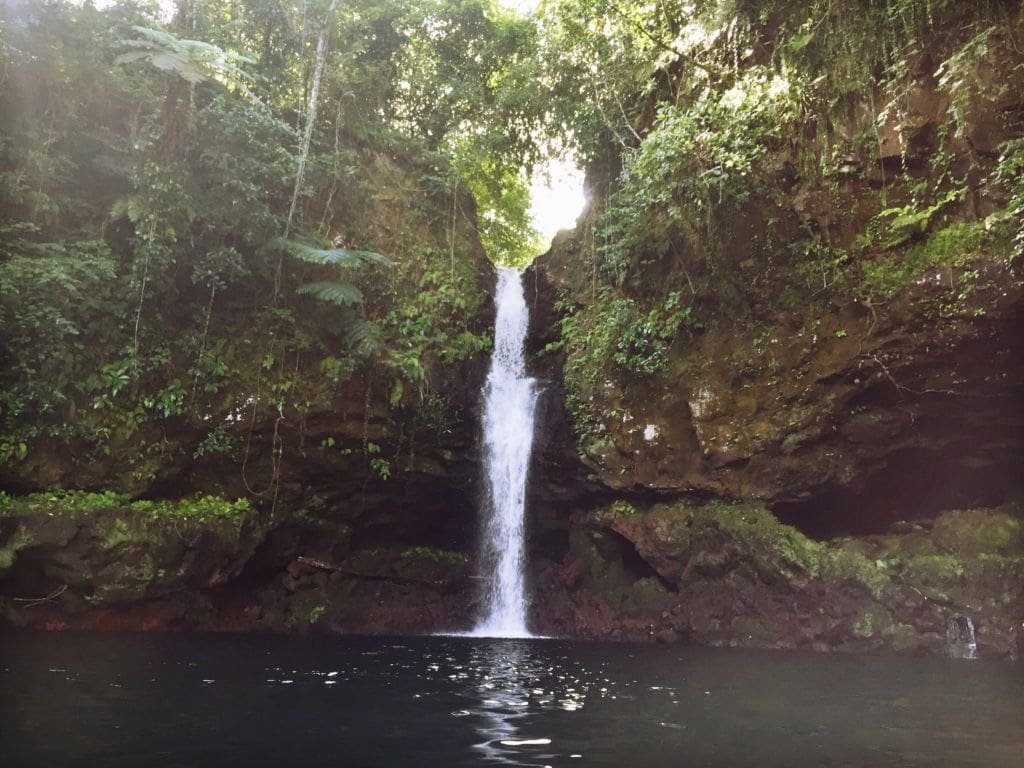 Afu a'au waterfall in Samoa