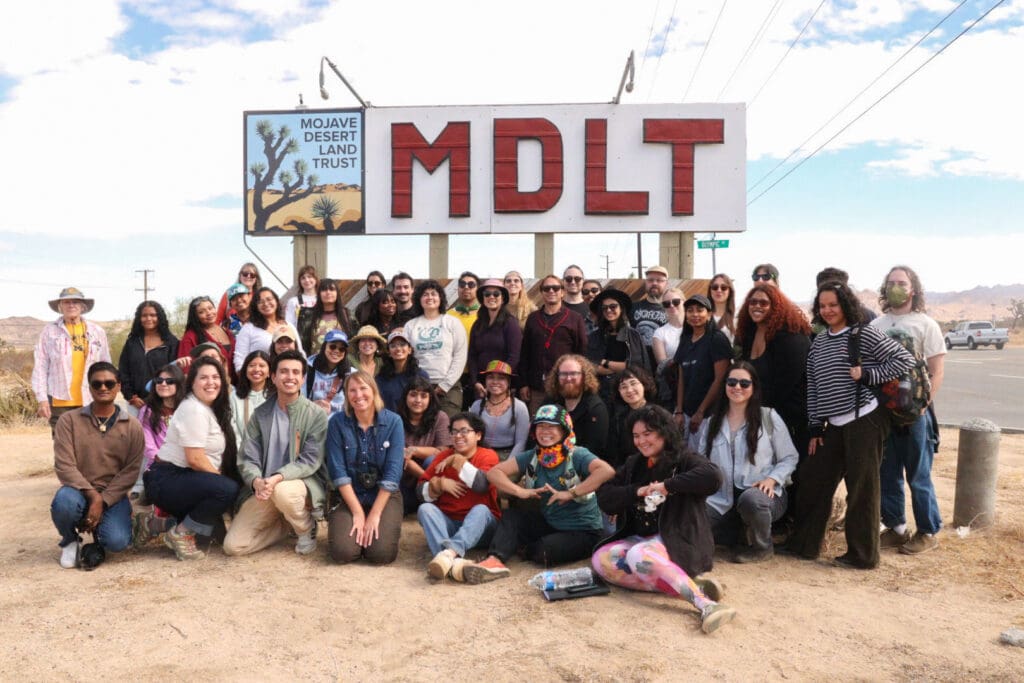 A photo from a field trip Isaias Hernandez took his followers on to the desert with Mojave Desert Land Trust